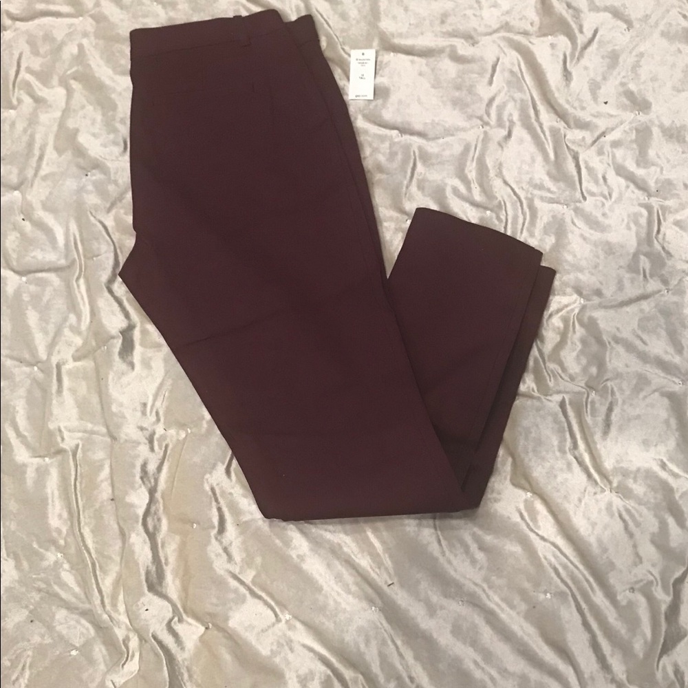 NWT Gap Burgundy  Skinny Ankle Pants